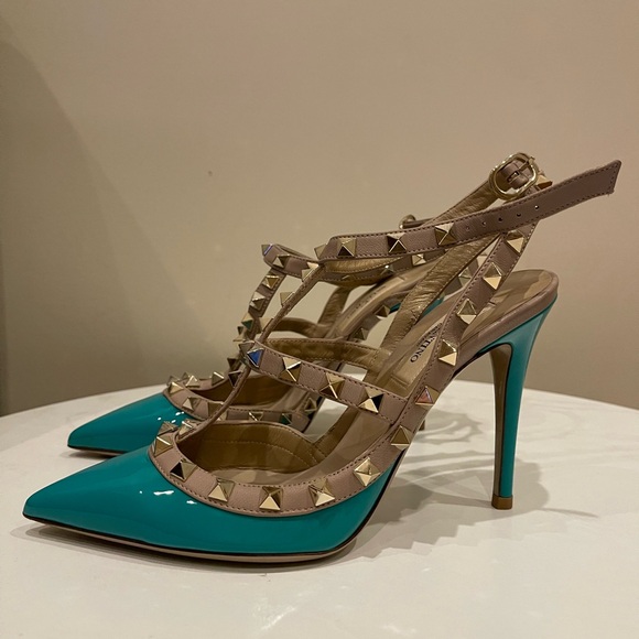 Valentino Garavani Rockstud 100mm Slingback High-Heel Pumps Size 36 - Picture 1 of 5